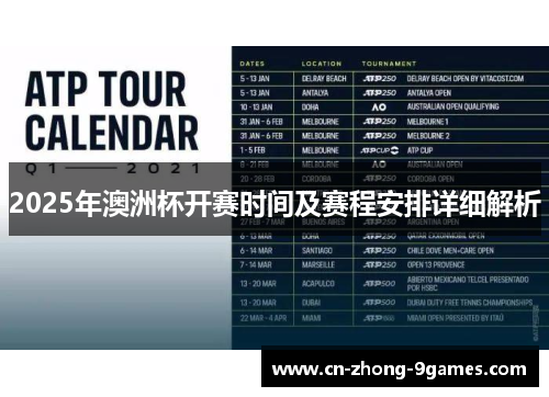 2025年澳洲杯开赛时间及赛程安排详细解析